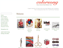 Tablet Screenshot of colorsongyarn.com